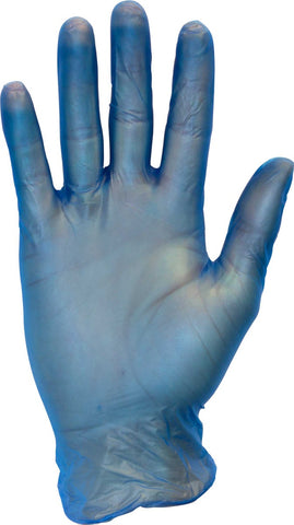 The Safety Zone Large Blue Premium Powder Free Vinyl Gloves -- 1000 per case