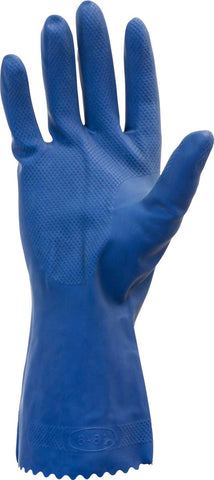 The Safety Zone Extra Large 18 Mil Blue Unlined Latex Gloves - 1 pair per pack -- 120 packs per case