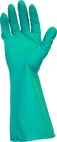The Safety Zone Flock Lined Green Small Gloves - 1 pair per pack -- 144 packs per case