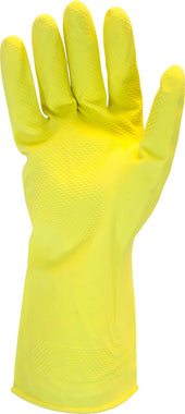 The Safety Zone Extra Large Yellow Flock Lined Gloves - 12 pair per pack -- 12 packs per case