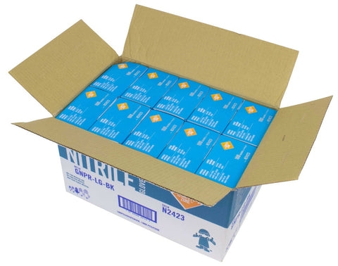 The Safety Zone Black Extra Large Powder Free Nitrile Gloves -- 1000 per case