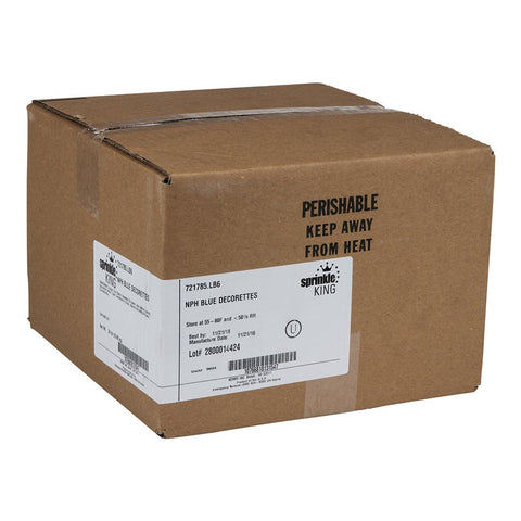 Sprinkle King Non Partially Hydrogenated Blue Decorettes, 6 Pound -- 4 per case.
