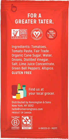 Sir Kensington's Classic Ketchup, 18 Gram -- 600 per case.