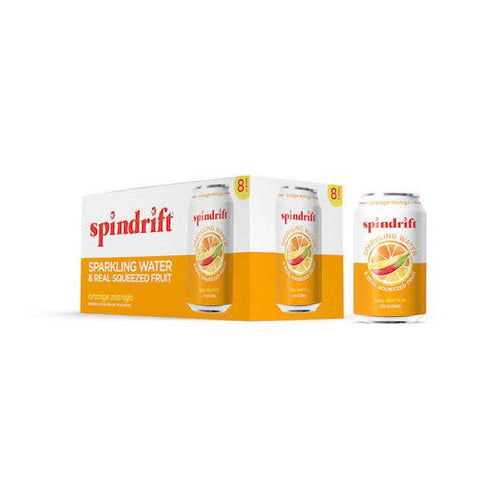 Spindrift Orange Mango Sparkling Water, 12 Fluid Ounce -- 24 per case
