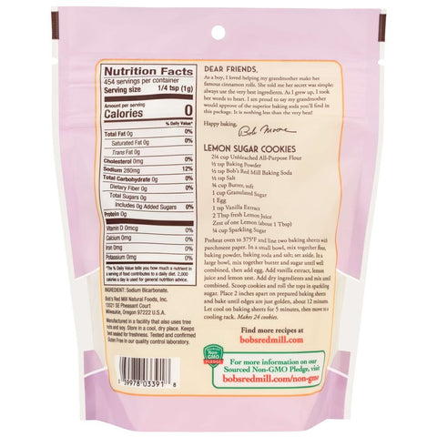 Bobs Red Mill Baking Soda, 16 Ounce -- 4 per case