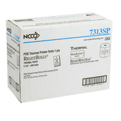 National Checking Company White 1 Ply Register Roll Tape, 3.13 inch -- 30 rolls per case.