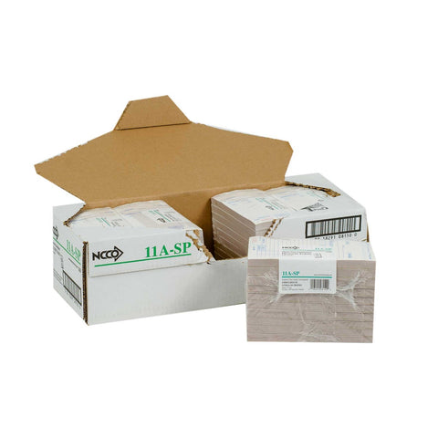 National Checking Company Carbonless Delivery Form - 3 Part White, 14 Line, 3.40 x 6.75 inch -- 2500 per case.