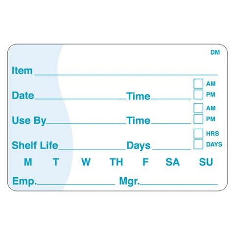 Daymark DissolveMark Shelf Life Use By Food Label, 2 x 3 inch -- 12 rolls per case.