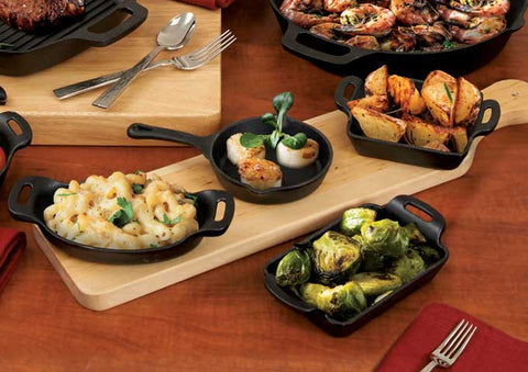 Winco FireIron Rectangular Enamel Finish Mini Cast Iron Server, 10 Ounce -- 6 per case