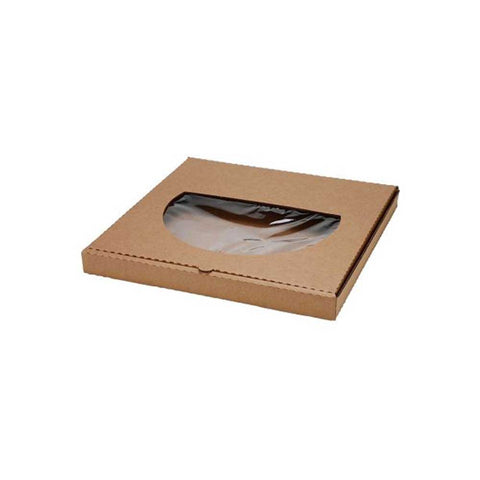 Southern Champion Tray Kraft Take and Bake Paper Pizza Box with Window, 16 x 16 x 1.5 inch -- 50 per case