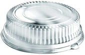 Sabert Sturdiware Black Round Platter with Clear PET High Dome Lid, 12 inch -- 25 per case