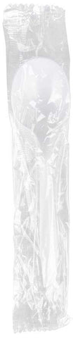 Bunzl Prime Source Medium Weight Polypropylene Wrapped White Soup Spoon -- 1000 per case