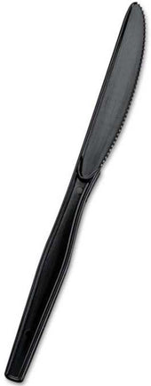 Bunzl Prime Source Polystyrene Extra Heavy Weight Disposable Black Knife - Bulk Pack -- 1000 per case