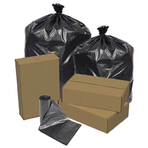 Pitt Plastics Black Star Perforated Roll Can Liner, 60 Gallon -- 100 per case.