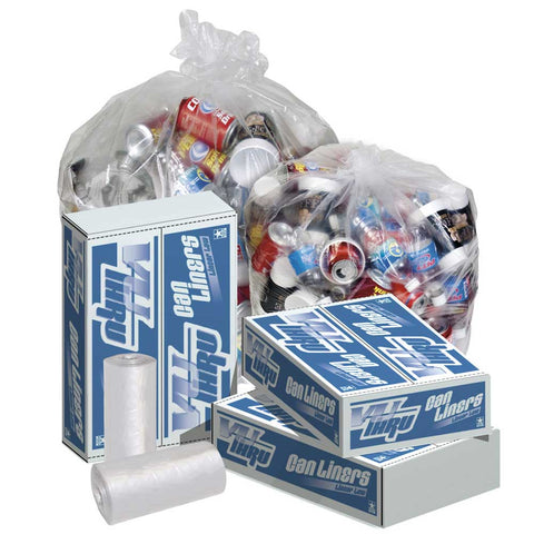Pitt Plastics 38x58 Clear Perforated Coreless Roll Can Liner -- 100 per case.