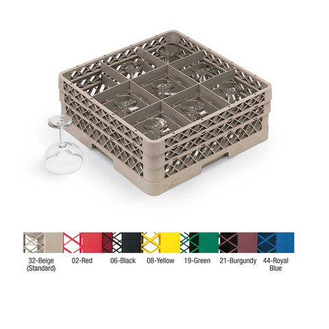 Vollrath Beige Full Size 9 Compartment Rack, 8 3/4 inch Height -- 2 per case.