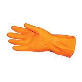 Impact Products Pro Guard Orange Flock Lined Heavy Weight Medium Latex Gloves -- 12 per case.