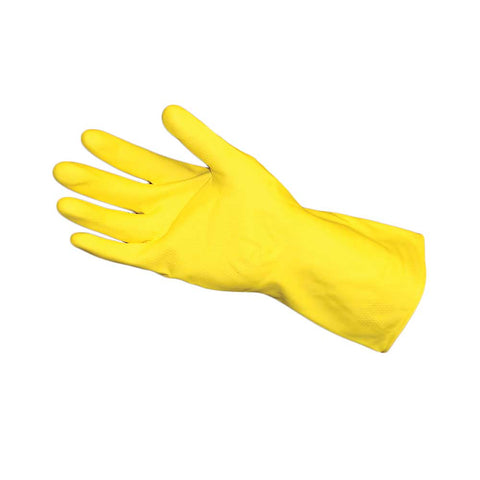 Impact Products Pro Guard Yellow Flock Lined Large Latex Gloves -- 12 per case.