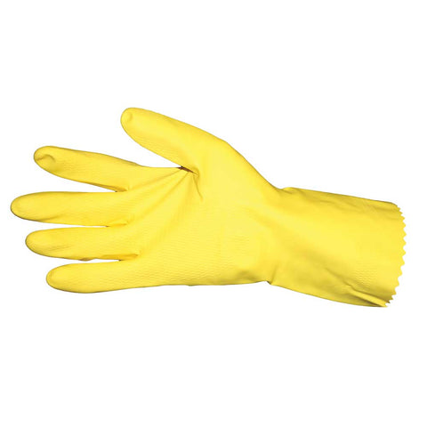 Impact Products Pro Guard Yellow Flock Lined Medium Weight Extra Large Latex Gloves -- 12 per case.