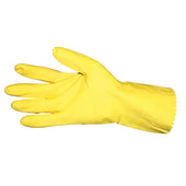 Impact Products Pro Guard Yellow Medium Weight Flock Lined Small Latex Gloves -- 12 per case.