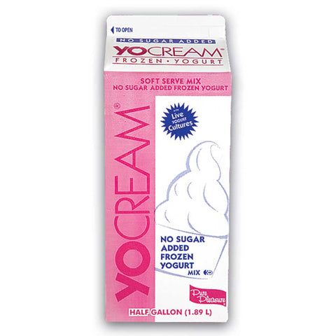 Yocream Yogurt Mix, No Sugar Added Strawberry Fat Free Soft Serve, 64 Ounce -- 6 per case.