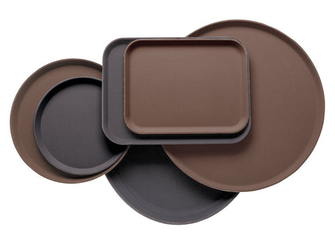 Cambro Round Plastic Serving Tray, Taver Tan, 14 inch -- 12 per case