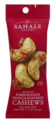 Sahale Almond Honey and Cashew Pomegranate Glazed Mix - Pegged Floor Display -- 36 per case.