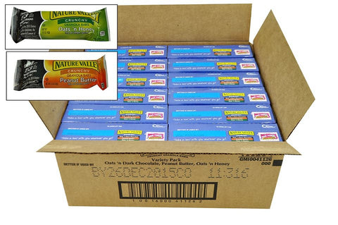 Nature Valley Crunchy Granola Bar Variety Pack, 8.94 Ounce -- 12 per case.