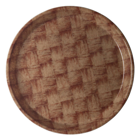 Cambro Round Camtray, Dark Basketweave, 9 inch -- 12 per case.