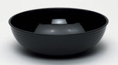 Cambro Camwear Black Polycarbonate Round Ribbed Bowl, 20.2 Quart Capacity -- 4 per case.