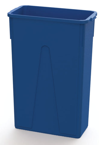 Impact Products Value Plus Blue Recycle Slim Container, 23 Gallon -- 4 per case.
