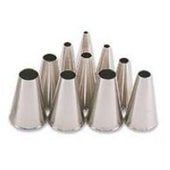 Alegacy Stainless Steel Plain Tip Pastry Tube - Tip Number 8.