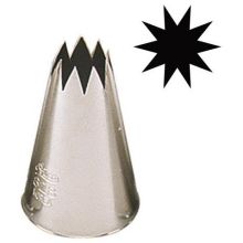 Alegacy Stainless Steel Star Tip Pastry Tube - Tip Number 4.