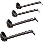 Cambro Camwear Black Imprinted Assortment Salad Dressing Ladle, 3/4 Ounce -- 12 per case.