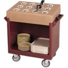 Cambro Tray and Dish Cart, Granite Green, 38 1/8 x 22 1/4 x 34 1/4 inch.