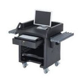 Cambro Black Versa Cart with Heavy Duty Casters and without Tray Rails, 32 1/4 x 32 x 43 inch.