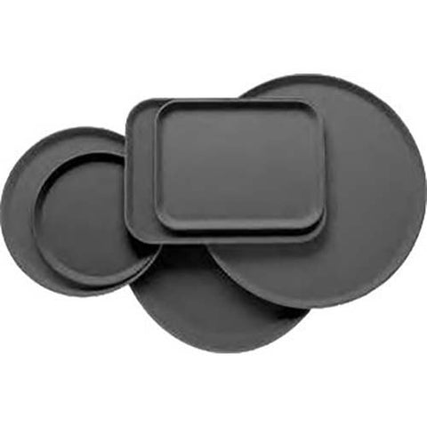 Cambro Camtread Fiberglass Black Rectangular Tray, 13 3/4 x 10 5/8 inch -- 12 per case.