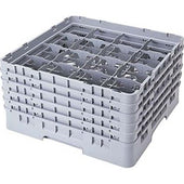 Cambro Camrack Polypropylene Blue Full Size 16 Compartment Glass Rack, 11 inch -- 2 per case.