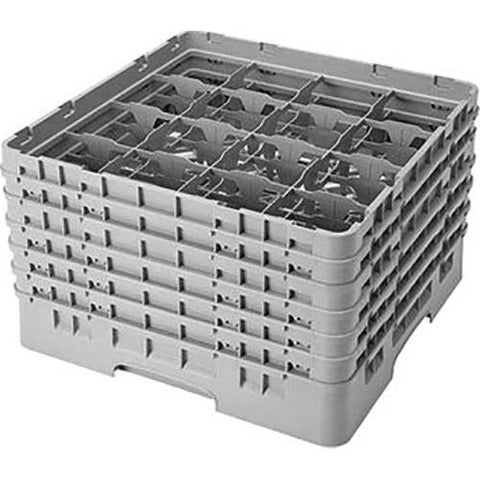 Cambro Camrack Polypropylene Navy Blue Full Size 16 Compartment Glass Rack, 12 5/8 inch -- 2 per case.