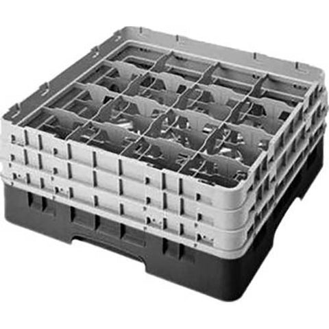 Cambro Camrack Polypropylene Blue Full Size 16 Compartment Glass Rack, 7 3/4 inch -- 3 per case.