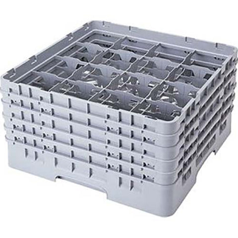 Cambro Camrack Polypropylene Navy Blue Full Size 16 Compartment Glass Rack, 10 1/8 inch -- 2 per case.