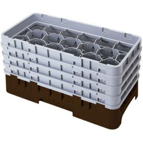 Camrack Half Size 17 Compartment Glass Rack, Sherwood Green, 19 3/4 x 10 x 12 1/8 inch -- 2 per case.