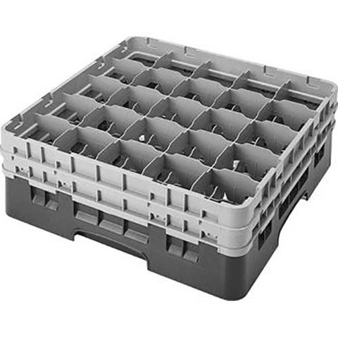 Cambro Camrack Polypropylene Soft Gray Full Size 20 Compartment Glass Rack, 5 1/4 inch -- 4 per case.