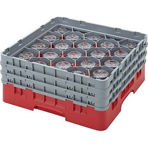 Cambro Camrack Polypropylene Sherwood Green Full Size 20 Compartment Glass Rack, 6 7/8 inch -- 3 per case.