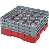 Cambro Camrack Polypropylene Soft Gray Full Size 20 Compartment Glass Rack, 6 7/8 inch -- 3 per case.