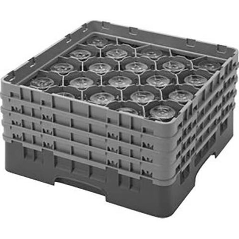 Cambro Camrack Polypropylene Teal Full Size 20 Compartment Glass Rack, 8 1/2 inch -- 2 per case.