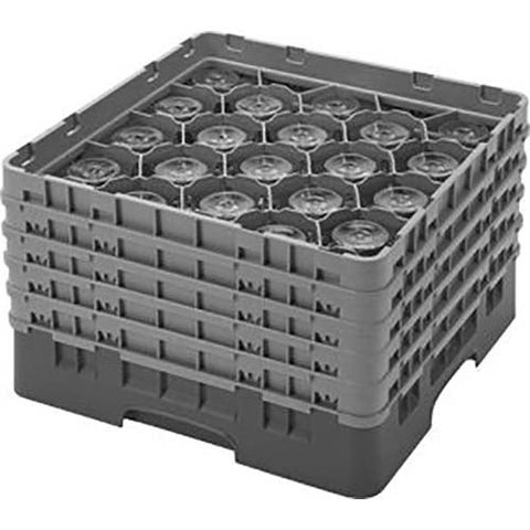 Cambro Camrack Polypropylene Sherwood Green Full Size 20 Compartment Glass Rack, 10 1/8 inch -- 2 per case.