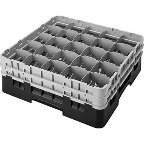 Cambro Camrack Polypropylene Beige Full Size 25 Compartment Glass Rack, 7 3/4 inch -- 3 per case.