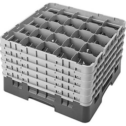 Cambro Camrack Polypropylene Navy Blue Full Size 25 Compartment Glass Rack, 10 1/8 inch -- 2 per case.
