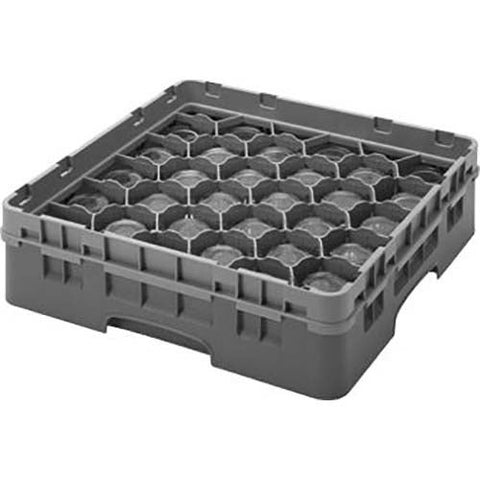 Cambro Camrack Polypropylene Rose Red Full Size 30 Compartment Glass Rack, 3 5/8 inch -- 5 per case.